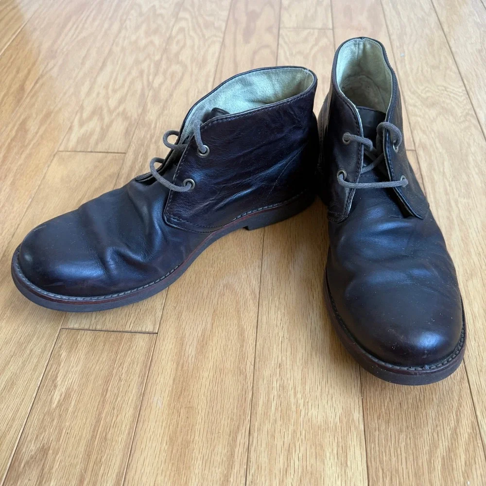 UGG Mens Chukka Boots‎ Brown Leather Casual Ankle Lace Up Shoes Size 7